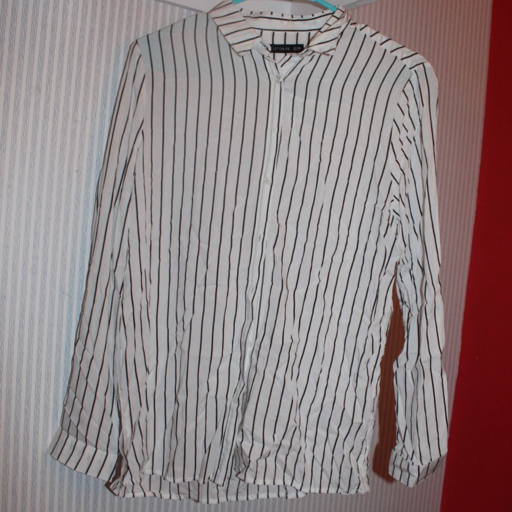 Striped button up shirt